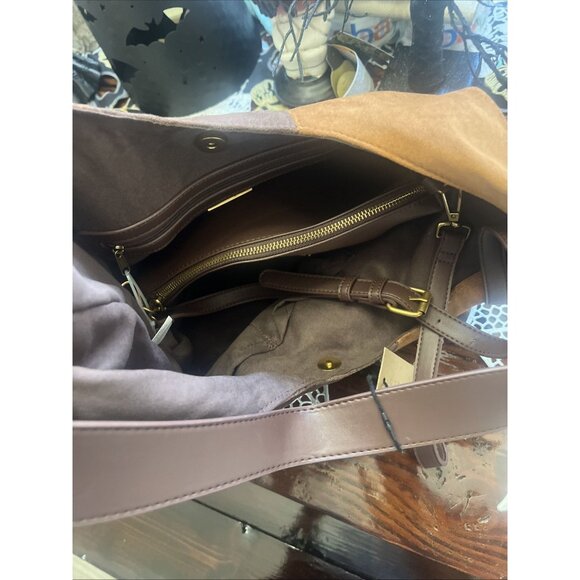 NWT STEVE MADDEN Faux Fur Patchwork 2 In 1 Small Crossbody Bag & Large Hobo Bag - Picture 10 of 10